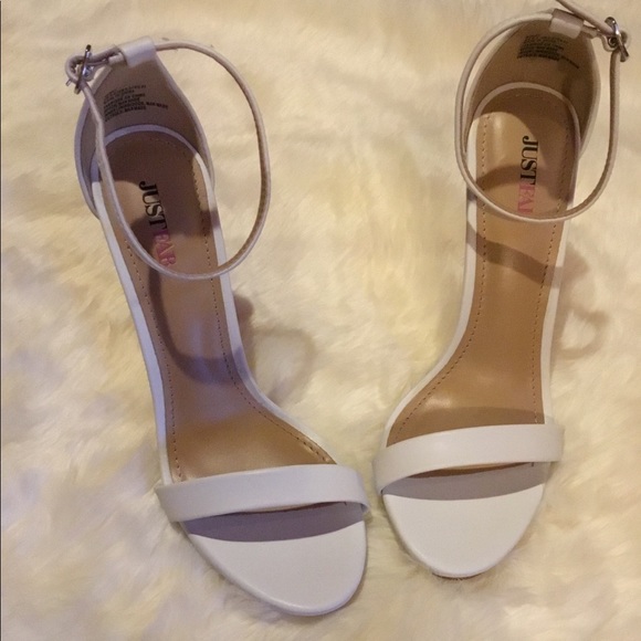 JustFab Shoes - All white open toe sandals